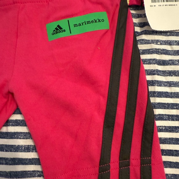 Adidas Kids' Marimekko Frost Pink Floral Tee and Pink Leggings - NWT - Size 4T - Picture 6 of 13